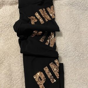 Pink Bling yoga leggings